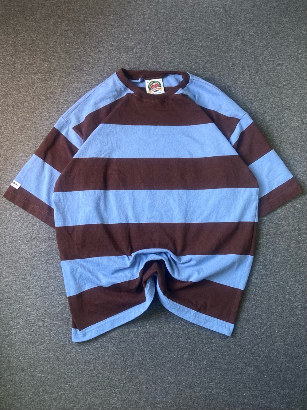 Vintage Barbarian Rugby Wear Striped T-Shirt Mens XL Heavyweight